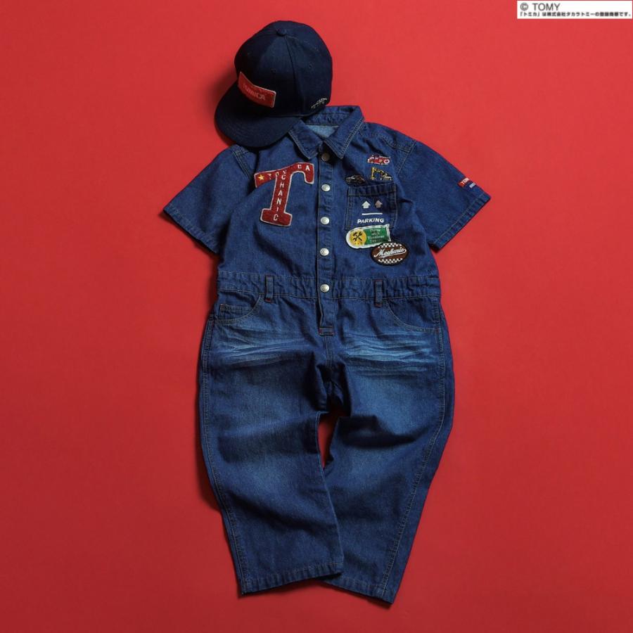 子供服 オーバーオール キッズ トミカ デニム 男の子 車 パトカー BREEZE 120cm 110cm 100cm 90cm 半袖 春 夏 秋 キャンプ サロペット ベビー こども 綿100% | BREEZE | 15