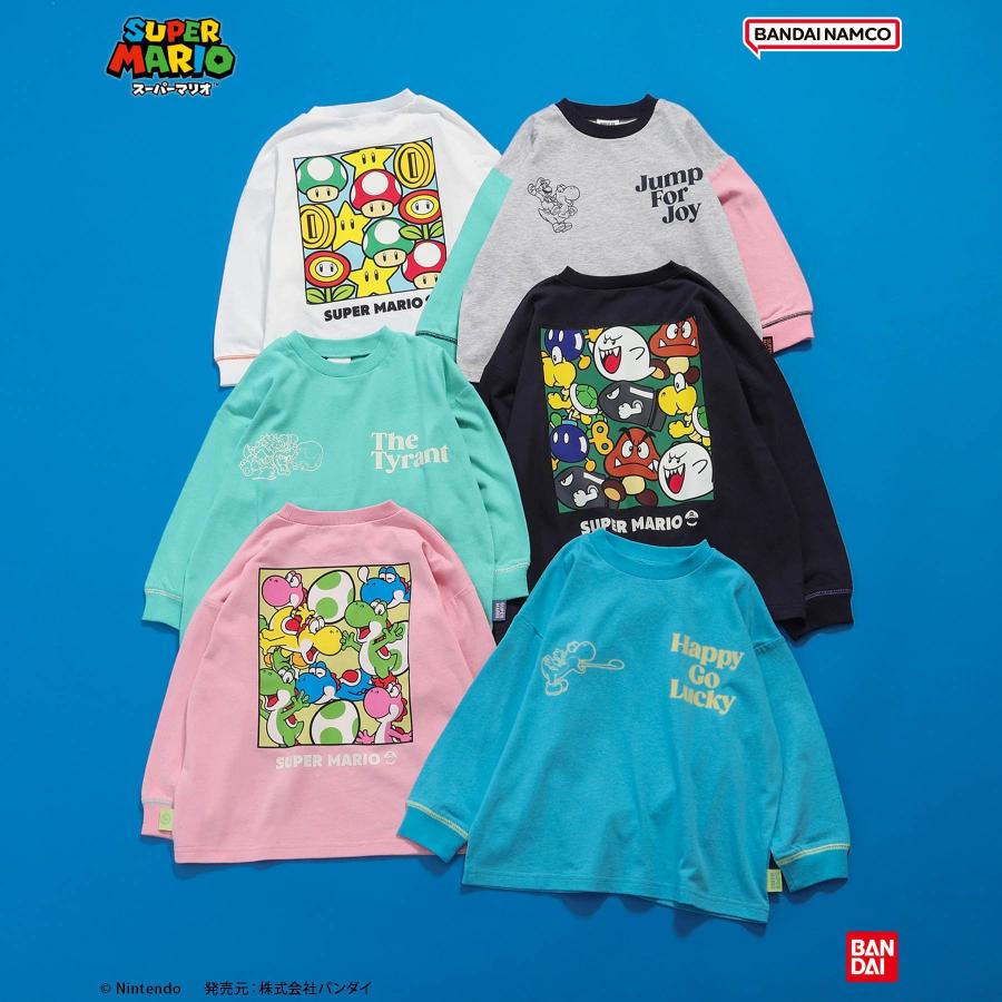 子供服 Tシャツ スーパーマリオ キッズ 長袖 ロンT 男の子 女の子 ブリーズ 150cm 140 130 120 110 100 センチ 秋 綿100% キャラクター グッズ 春 かっこいい | BREEZE