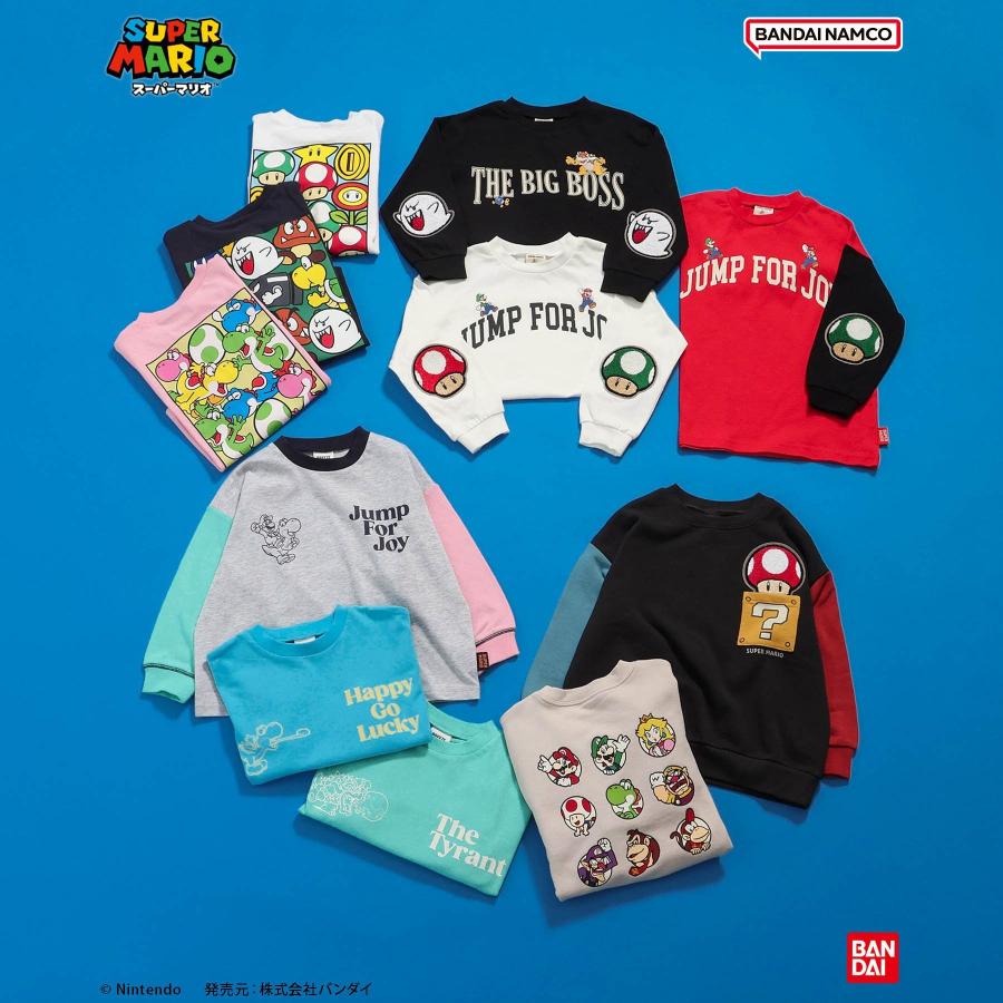 子供服 Tシャツ スーパーマリオ キッズ 長袖 ロンT 男の子 女の子 ブリーズ 150cm 140 130 120 110 100 センチ 秋 綿100% キャラクター グッズ 春 かっこいい | BREEZE | 18