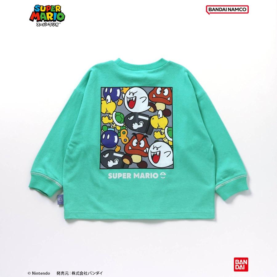 子供服 Tシャツ スーパーマリオ キッズ 長袖 ロンT 男の子 女の子 ブリーズ 150cm 140 130 120 110 100 センチ 秋 綿100% キャラクター グッズ 春 かっこいい | BREEZE | 01