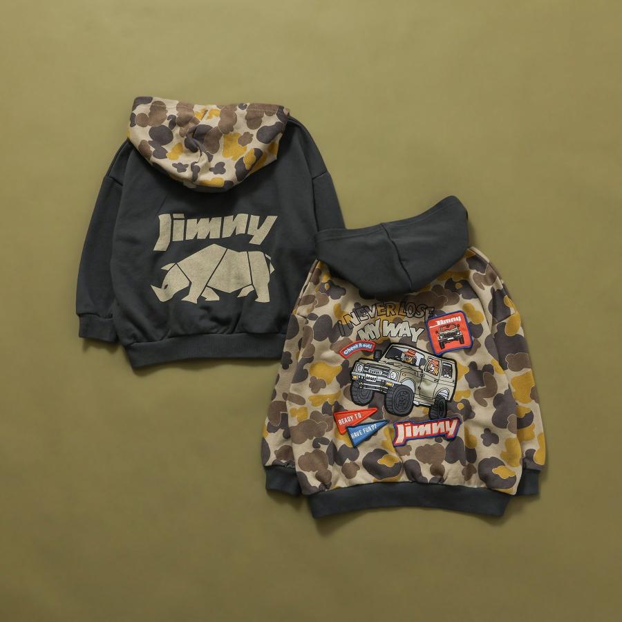 子供服 パーカー キッズ ジムニー ジュニア 男の子 女の子 ブリーズ 車 秋 冬 トレーナー スウェット 140cm 130 120 110 100 90 JIMNY かっこいい おしゃれ 迷彩 | BREEZE | 16