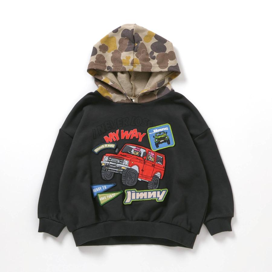 子供服 パーカー キッズ ジムニー ジュニア 男の子 女の子 ブリーズ 車 秋 冬 トレーナー スウェット 140cm 130 120 110 100 90 JIMNY かっこいい おしゃれ 迷彩 | BREEZE | 01