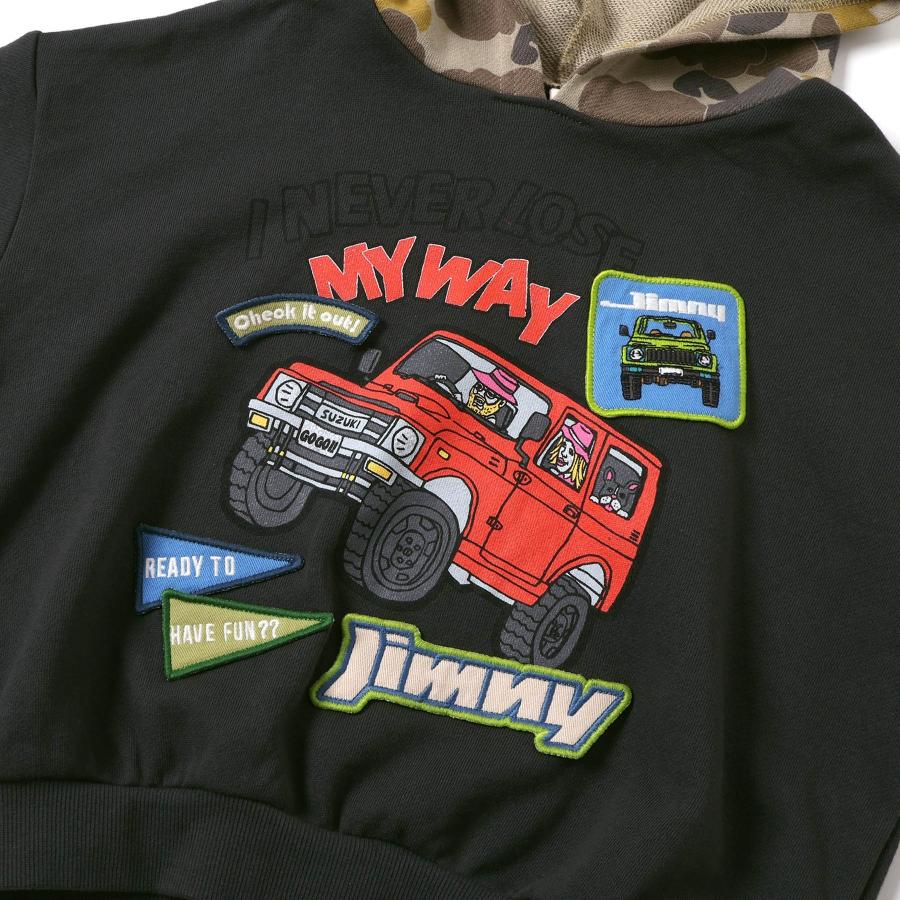 子供服 パーカー キッズ ジムニー ジュニア 男の子 女の子 ブリーズ 車 秋 冬 トレーナー スウェット 140cm 130 120 110 100 90 JIMNY かっこいい おしゃれ 迷彩 | BREEZE | 07