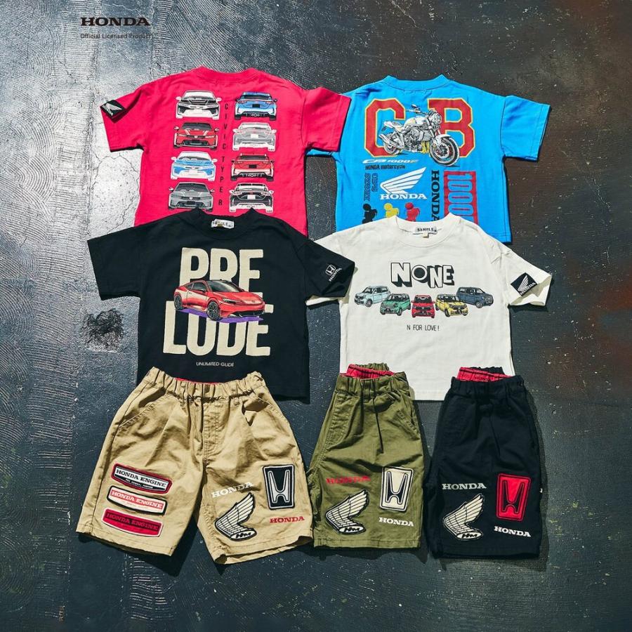 子供服 Tシャツ キッズ 半袖 HONDA 車 綿100 春 夏 140cm 130 120 110 100 センチ ホンダ ブランド かっこいい おしゃれ プレリュード CIVIC CB 幼稚園 保育園 | F.O.KIDS | 06