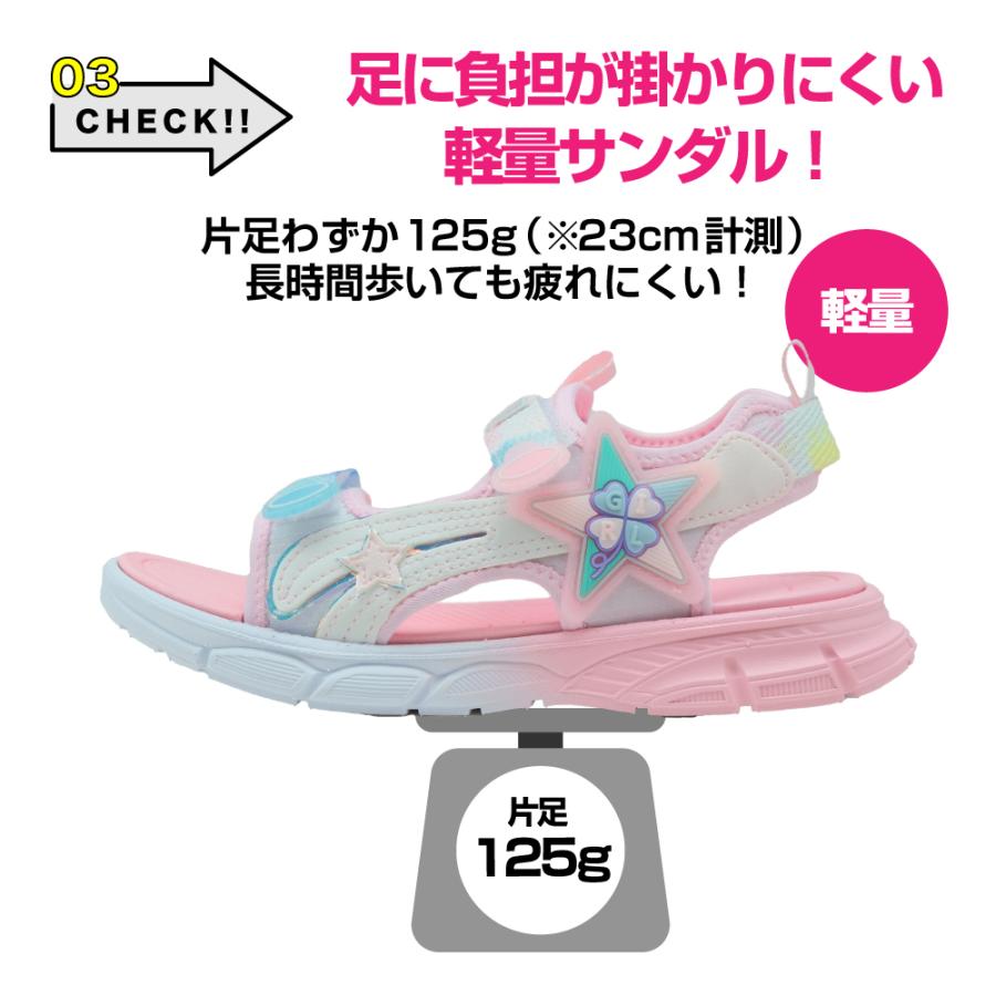 コマリヨー スポーツサンダル キッズ ジュニア 女の子 厚底 DoubleStar