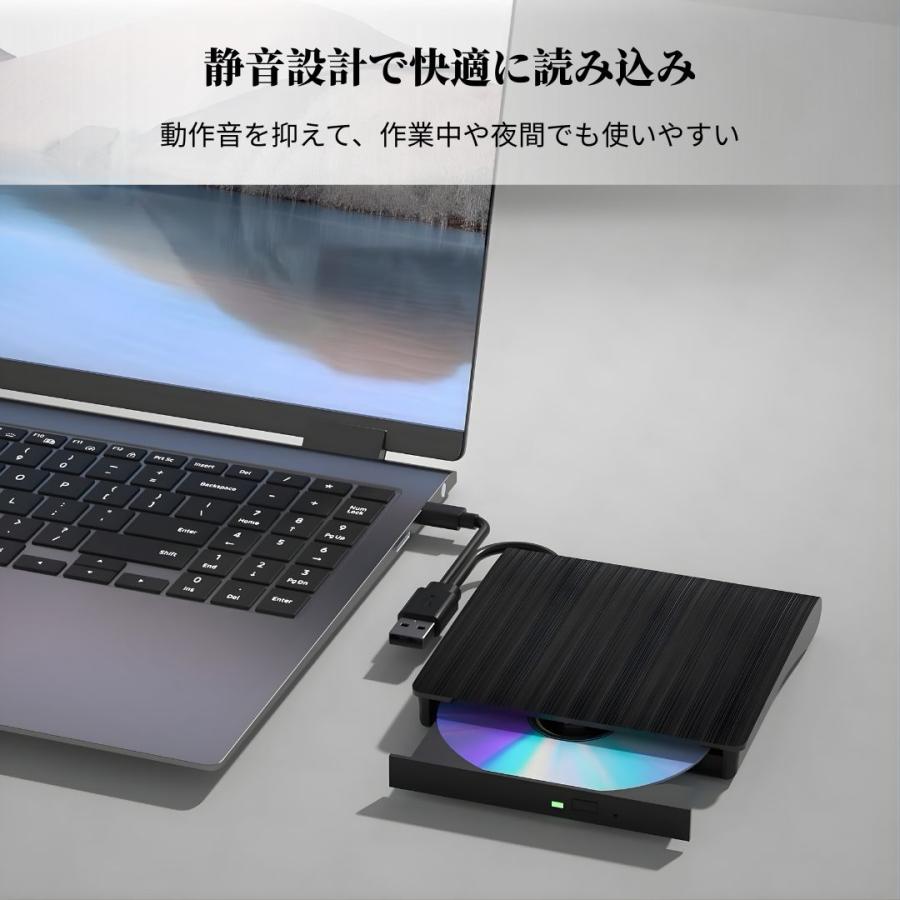外付けDVDドライブ DVD CDドライブ USB3.0 Type-C 両対応 読み込み