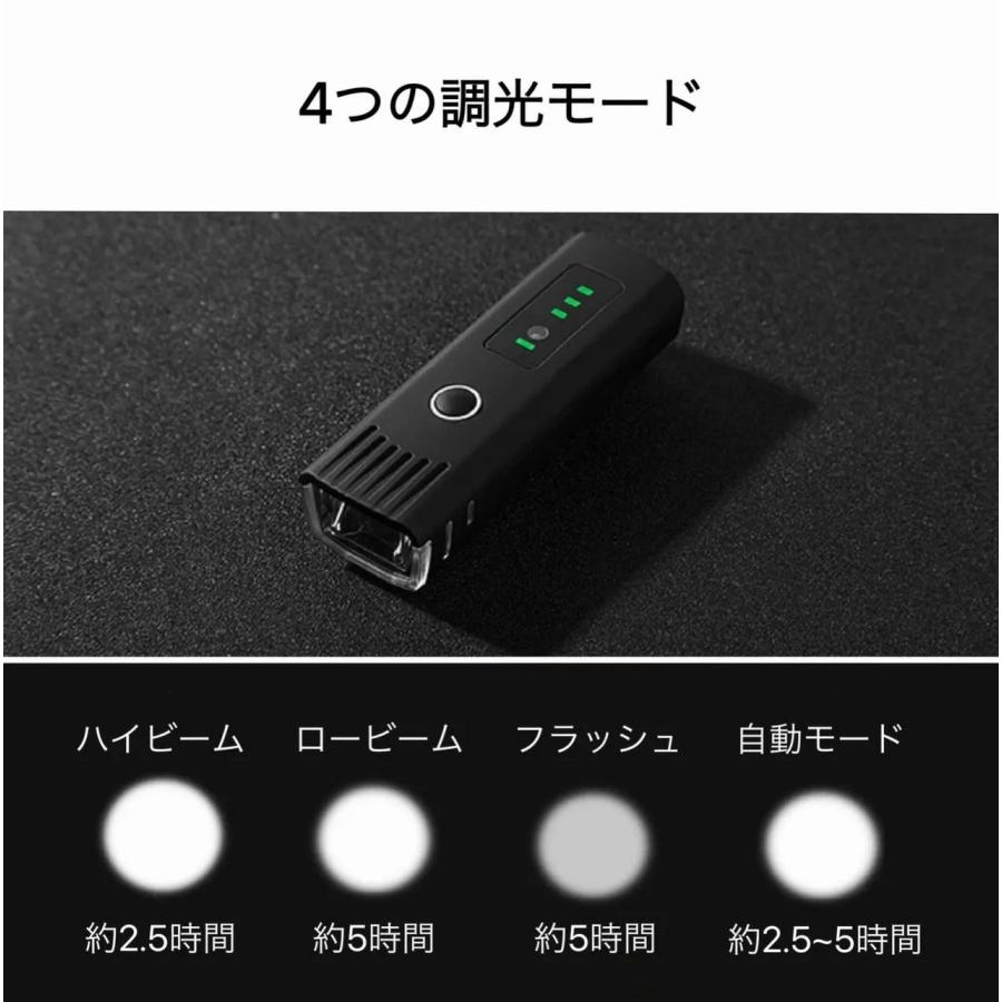 自転車 ライト 電池残量表示 自動点灯 前LED USB充電式 LED 防水 自転車 ライト 電池残量表示 自動点灯 前LED USB充電式 LED 防水