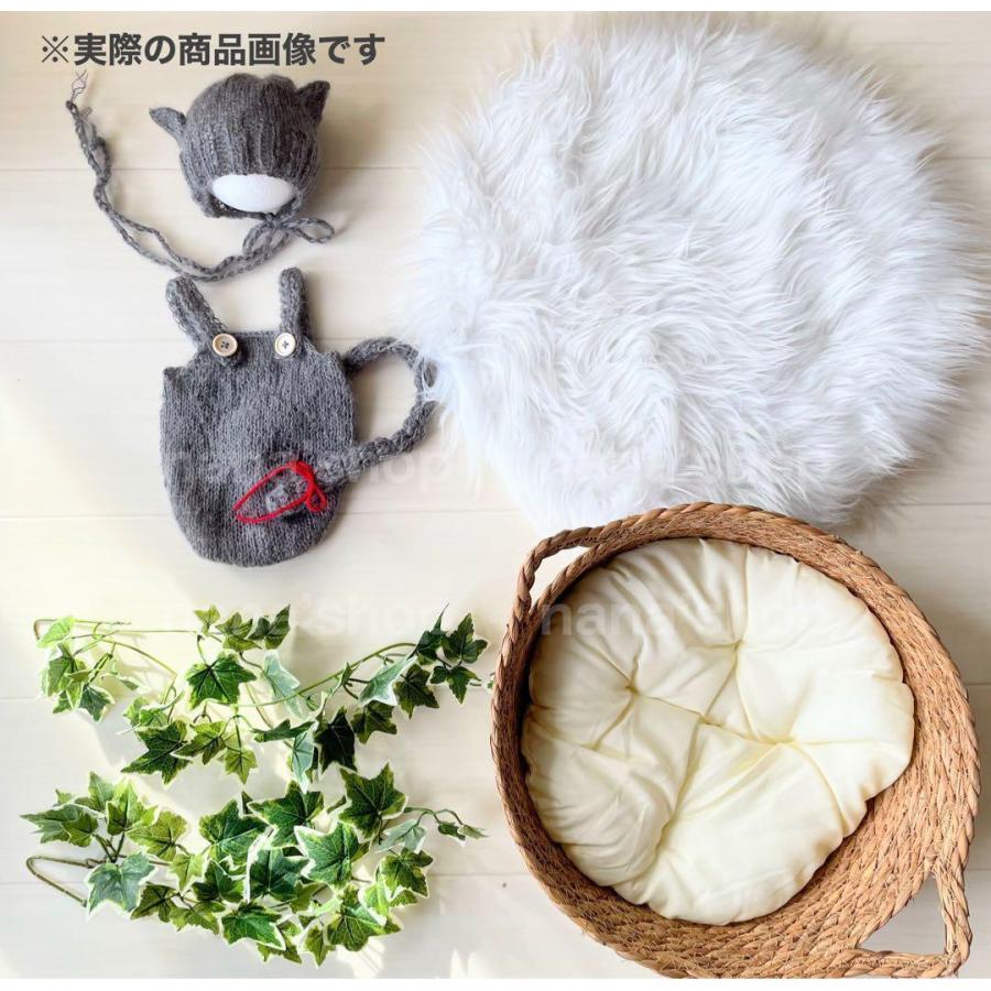 手編み風かごセット【ねこ】♪ニューボーンフォト撮影衣装　小道具　ベビーフォト 9655663ec07c717c2d83205bdc5f42