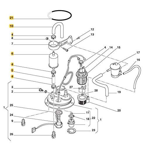 クリーニング Ducati用ガス燃料ガソリンタンクポンプサービスキット燃料フィルター、バイトンOリング、水中ベントホースパイプ付き:748/916/996/998、ST 2/ST 4/ST 4 S/S