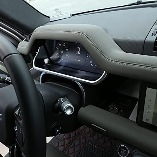 取扱店舗・直営店 YIWANG Instruments Panel Cover Dashboard Panel Display Frame Decor Interior Accessories for Land Rover Defender 90 110 2020-2022 (シルバー)
