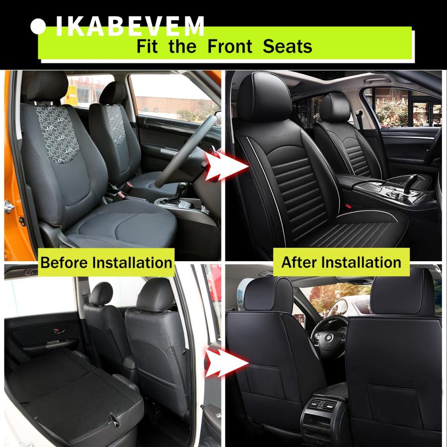 折りたたみiPhone IKABEVEMカーシートカバーLexus NX 300 2018-2021シートクッション対応エアバッグ防水フェイクレザーシートカバー自動車内装品 (フロントシートカバー2個の