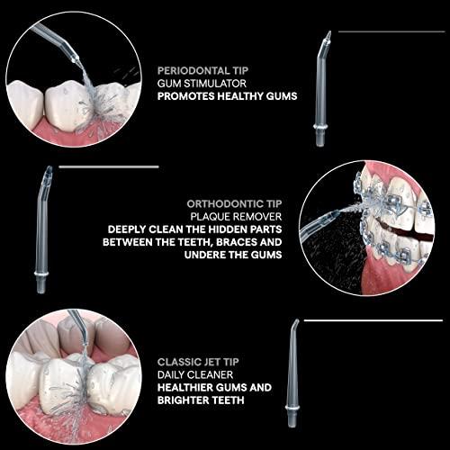 【日本未発売】 電動歯ブラシ兼デンタルコードレス口腔洗浄器4ジェットチップブラシヘッド4トラベルケース防水歯クリーナーブレース用大セット 【SKC6979012622】(25009円)