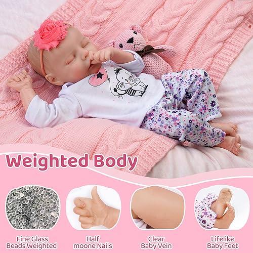 JIZHI等身大リボーンベビードール0-3ヶ月ベビーソフトボディリアリスティック生まれたばかりの赤ちゃん人形リアルライフベビードール3歳以上またはコレクシ JIZHI等身大リボーンベビードール0