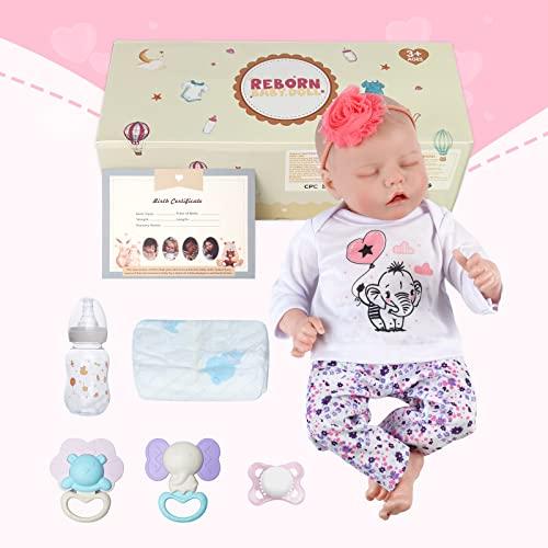 JIZHI等身大リボーンベビードール0-3ヶ月ベビーソフトボディリアリスティック生まれたばかりの赤ちゃん人形リアルライフベビードール3歳以上またはコレクシ JIZHI等身大リボーンベビードール0