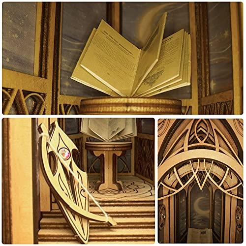 【中古品 】 CUTEBEE 3 D木製パズルDIYドールハウス本棚インサートデコアレイブックエンド型LEDライト付クリエイティビティキット (銀河の秘密) 【2294508687】(12897円)