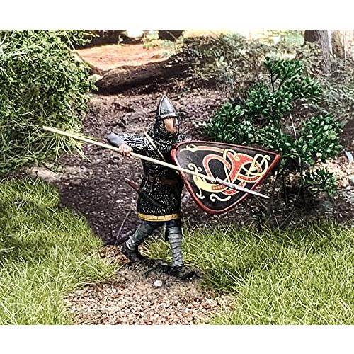 W. 北軍62140サクソンの戦士エドガーが槍とカイトシールド1:30スケールの金属で防御するブリテンの怒り 北軍62140サクソンの戦士エドガーが槍とカイトシールド1 30スケールの金属で防御するブリテンの怒り