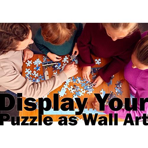 ジグソーパズル用ポスターPalooza 20x27フレーム-木製マット付き黒パズルフレーム (白) 20x27インチサイズのパズルを表示するために作られたUVアクリルと吊 ジグソーパズル用ポスターPalooza 20x27フレーム 木製マット付き黒パズルフレーム 白