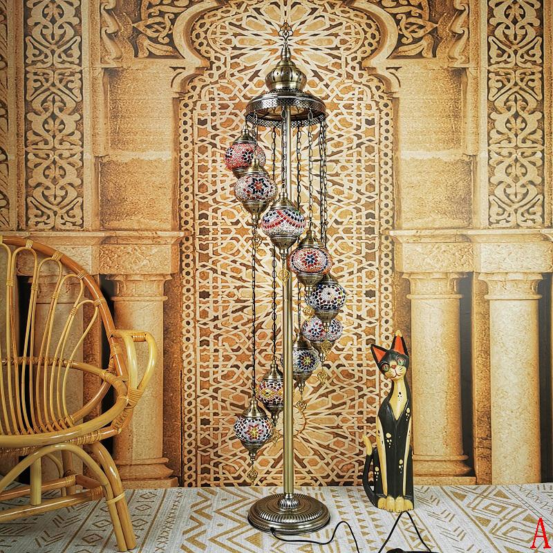 トルコランプ 職人手作り カラーガラス スタンドランプ リビング