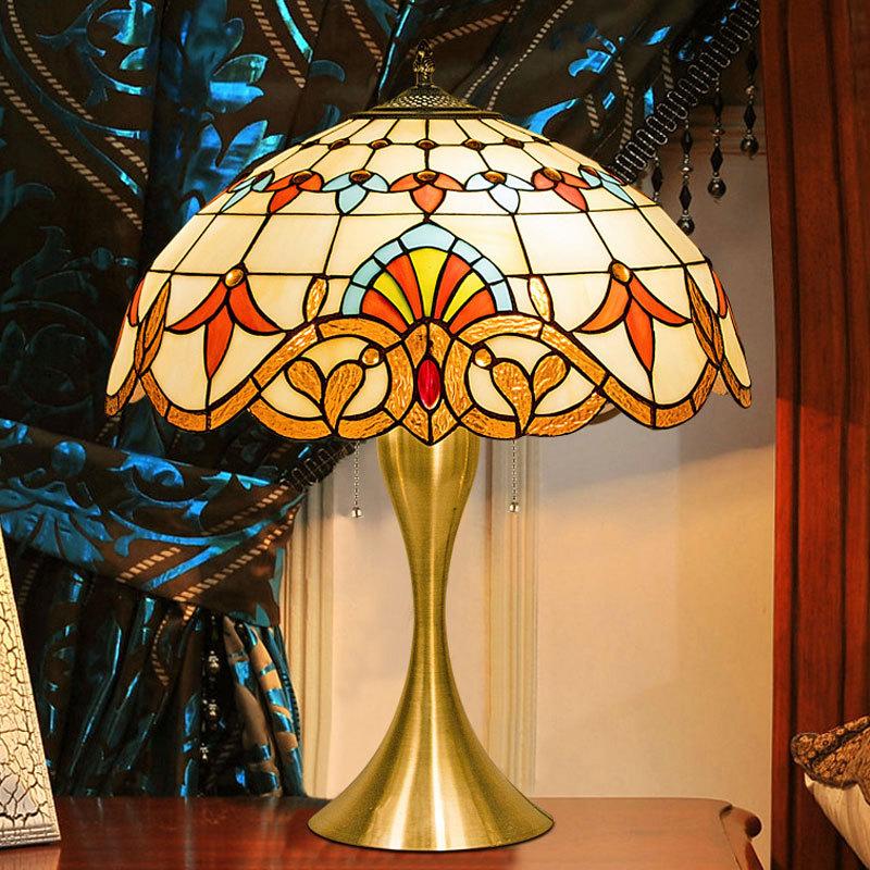 ティファニースタイル ステンドグラスランプアンティーク スタンドライト
