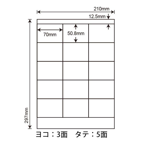 LDZ15MF(VP3) 再剥離 ラベルシール 3ケースセット 1500シート A4 15面 70×50.8mm マルチタイプ 管理・表示ラベル 東洋印刷 ナナワード LDZ15MF_1