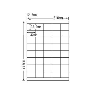 LDZ40U(L) ラベルシール 1袋 100シート A4 40面 42×33.9mm マルチタイプ 表示・商用ラベル 宛名ラベル 東洋印刷 ナナワード LDZ40U｜nana