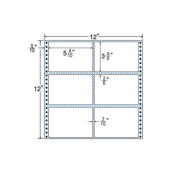 通販人気商品 NC12YB(VP3)6面/連続ラベル タックフォーム　ナナクリエイト東洋印刷　ナナフォーム　ナナラベル ブルーセパ