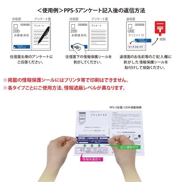 PPS-5(VP) 往復はがき用個人情報保護シール 800枚 92×20mm 1度だけ