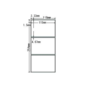TMR-4CEP(VP10) 再剥離 PDラベル Cタイプヨコ 10ケースセット 15000折 3面 115×80mm エコノミータイプ サーマルプリンタ ミシン入 ナナラベル TMR4CEP