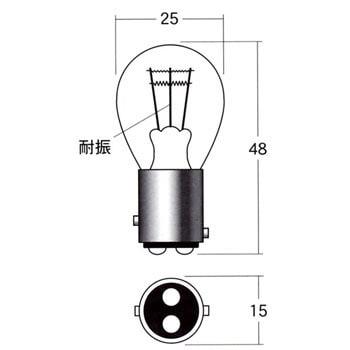 スーパーカブ M＆Hマツシマ ストップ/テール球 12V21/5W クリア 2輪車