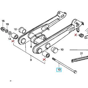ホンダ（HONDA） [純正部品] スイングアームピボットボルト : ナナ