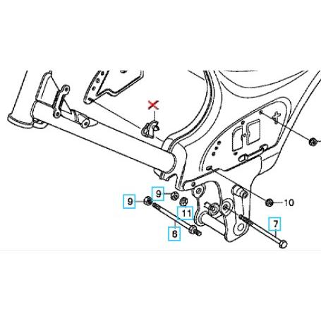 スーパーカブ [純正部品] エンジンマウントボルトセット スーパーカブ