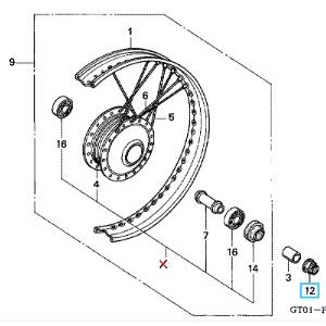 ホンダ（HONDA） [純正部品] フロントアクスルシャフト(ナット付き