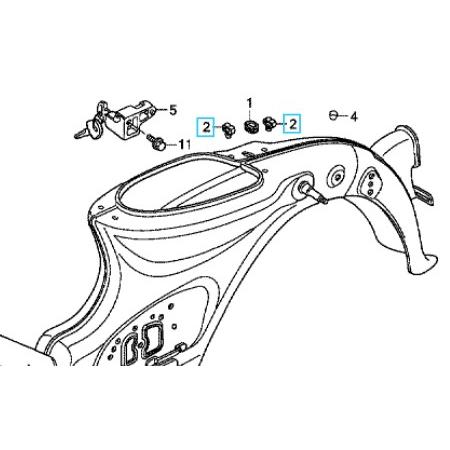 ホンダ（HONDA） [純正部品] ワイヤーコードグロメットB スーパーカブ