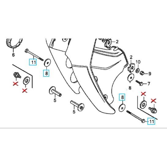 ホンダ（HONDA） [純正部品] レッグシールドボルトセットB（C50