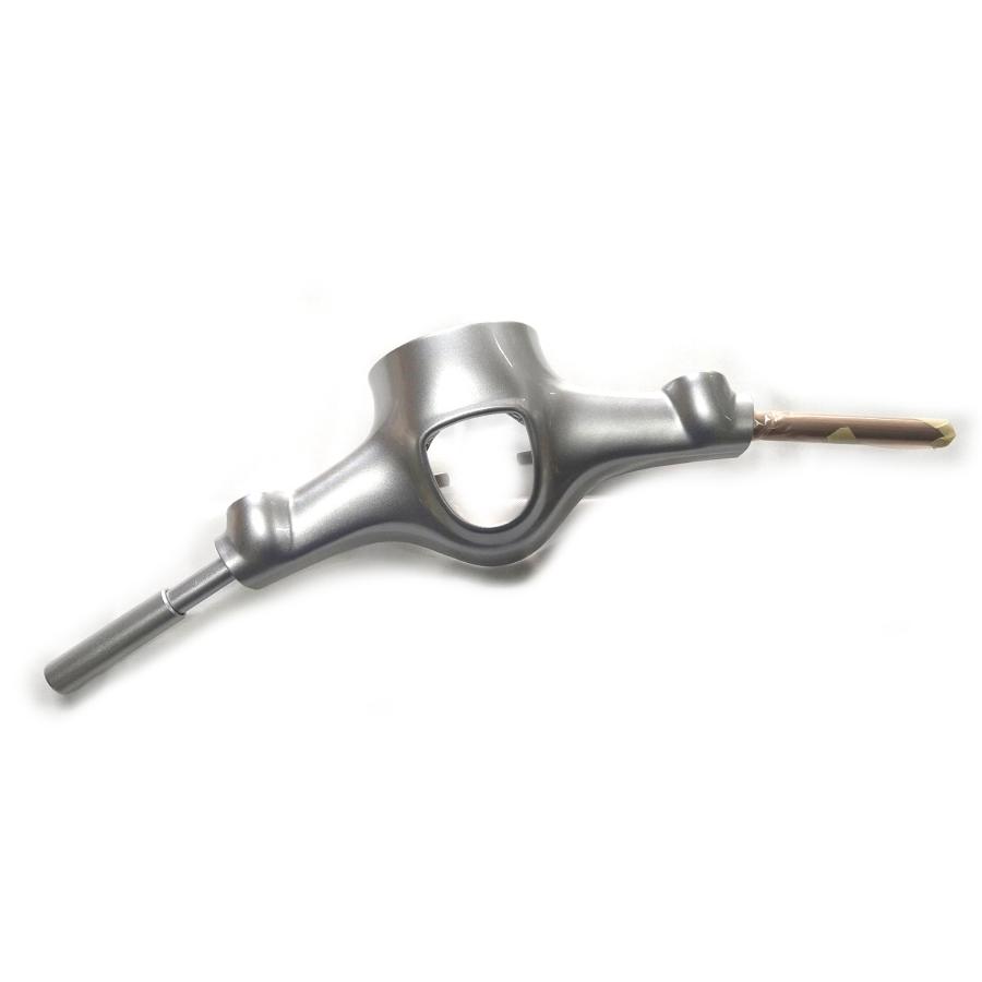 26パイ　シルバーステアリング CNCボディ/75mmストローク]汎用ステアリングダンパー灰ニンジャ