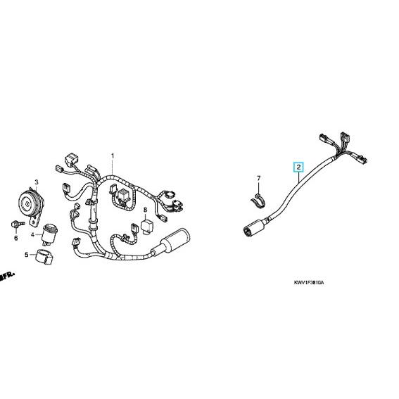 ホンダ（HONDA） [純正部品]テールサブコード スーパーカブ110(JA07