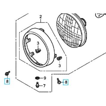 HONDA （純正部品）ヘッドライトユニット＆ヘッドライトリム ホンダ（HONDA） 【メーカー在庫あり】 33101-028-013 ホンダ純正