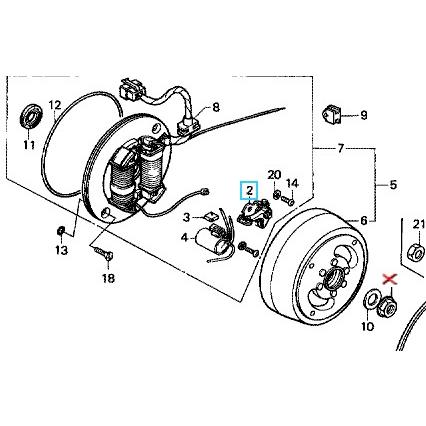 ホンダ（HONDA） [純正部品]コンタクトブレーカー(ヒタチ) 30202-041