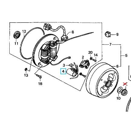 ホンダ（HONDA） [純正部品]コンデンサーCOMP(ヒタチ) 30250-041-005