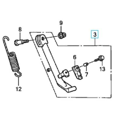 ホンダ（HONDA） [純正部品] サイドスタンド スーパーカブ50/70/90DX