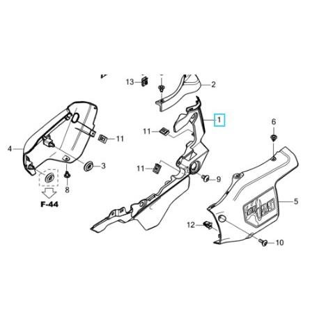 ホンダ（HONDA） [純正部品] 左インナーサイドカバー 各色 CT125