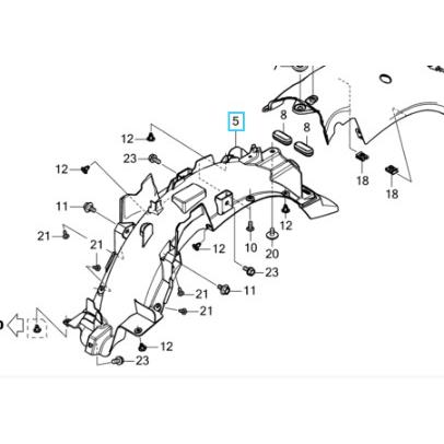 ホンダ（HONDA） [純正部品] インナーリアフェンダー CT125ハンター