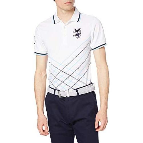スペシャルオファ [アドミラルゴルフ] ゴルフシャツ Regular) XL WHT (00 メンズ チェックグラフィックポロシャツ シャツ
