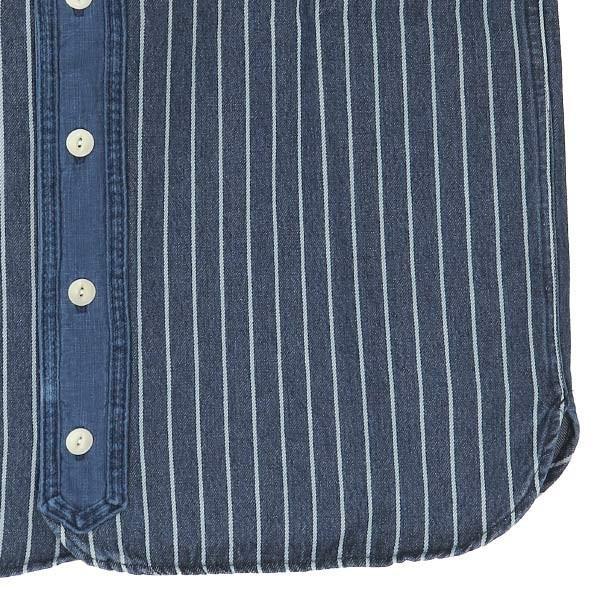 VISVIM(ビズビム) 16S/S DUGOUT SHIRT S/S (INDIGO STRIPE 