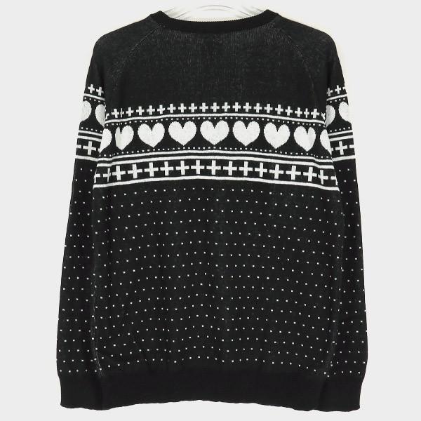 BEDWIN(ベドウィン) C-NECK JACQUARD SWEATER MACLISE (ハート柄