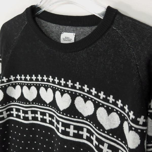 BEDWIN(ベドウィン) C-NECK JACQUARD SWEATER MACLISE (ハート柄