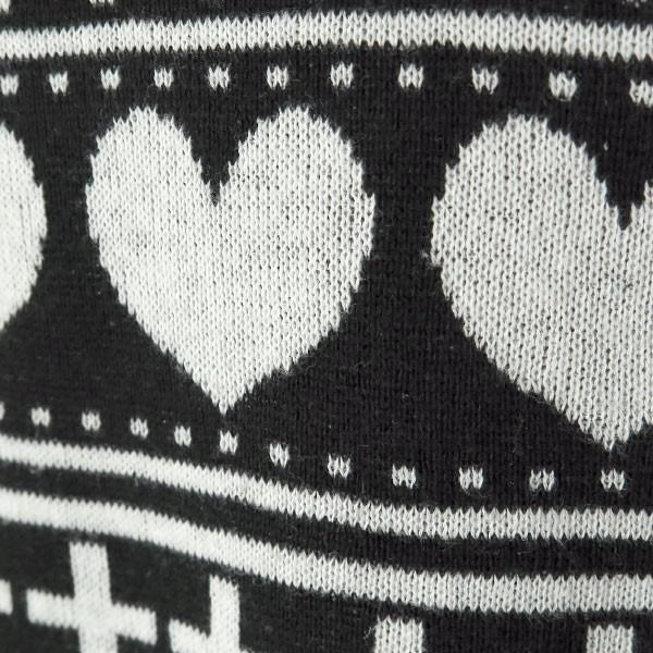 BEDWIN(ベドウィン) C-NECK JACQUARD SWEATER MACLISE (ハート柄