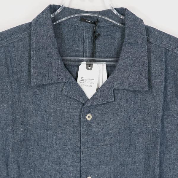 DENHAM　デンハム　シャツジャケット　半袖　ネイビー DENHAM デンハム CAMP SHIRT CLCH 半袖シャツ キャンプシャツ