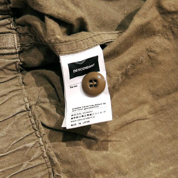 DESCENDANT ディセンダント 18AW DWU RIPSTOP LS SHIRT 182WVDS-SHM01