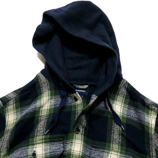 DESCENDANT ディセンダント 18AW STONER HOODED LS SHIRT 182BRDS
